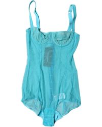 Dolce & Gabbana - Mesh Bodysuit Scoop Neck - Lyst