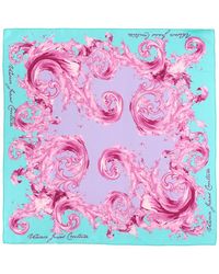 Versace Jeans Couture - Silk Foulard Print Scarf - Lyst