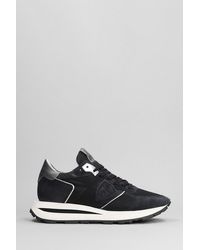 Philippe Model - Tropez Haute Sneakers In Black Suede And Fabric - Lyst