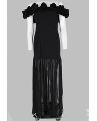 ROTATE BIRGER CHRISTENSEN - Off-Shoulder Floral Appliqué Maxi Dress - Lyst