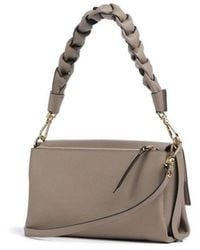 Coccinelle - Shoulder Bag Warm Taupe-Rosette Taupe/Rosette Double Grainy Leather Shoulder-Bags - Lyst