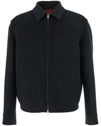 Gucci - Jacket With Classic Collar And Front Zip Closure - Lyst