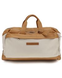 Brunello Cucinelli - Beige Calf Leather Bos Taurus Luggage And Travel - Lyst