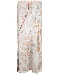 Pierre Louis Mascia - Febos Floral Silk Midi Skirt - Lyst