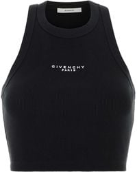 Givenchy - Stretch Cotton Crop-Top - Lyst