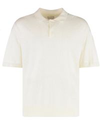 Moncler - Short Sleeve Polo Shirt Silk - Lyst