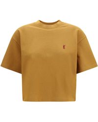 Saint Laurent - Cassandre Oversized T-Shirt Piqué Cotton T-Shirts And Polos - Lyst