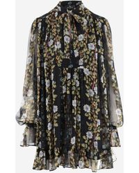 Etro - Silk Dress With Floral Pattern - Lyst
