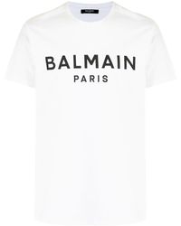 Details about   Balmain t-shirt men UH11601I312GAB round collar short sleeves tee-shirt