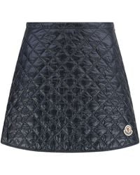 Moncler - Quilted Nylon Skirt Polyamide; Polyester - Lyst