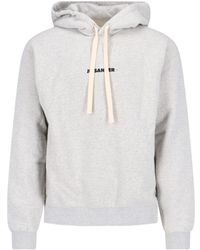 Jil Sander - Logo Hooded Sweatshirt - Lyst