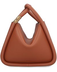 brown leather hand bag