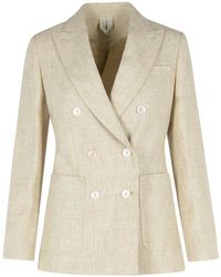 ジャケット MAX MARA IVORY DUCHESSE AVORIAZ BLAZER Max Mara Ivory Duchesse Avoriaz Blazer in Natural | Lyst