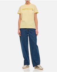 Moncler - Regular T-Shirt W/Printed Front Logo - Lyst