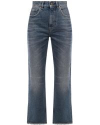 Golden Goose - Embroidered Patch Cropped Jeans - Lyst