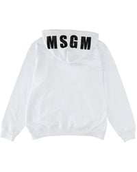 MSGM - Sweatshirt With Logo Cotton Sweatshirts - Lyst