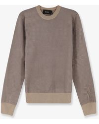 BOSS - Silk And Cotton Blend Sweater - Lyst