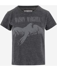 Maison Margiela - Cotton T-Shirt With Logo, T-Shirts & Jerseys - Lyst