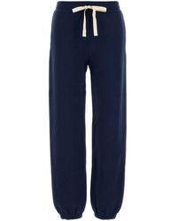 Jil Sander - Navy Blue Cotton joggers - Lyst