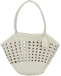 OSOI - Shoulder Bag Lip With Rounded Handles And Woven Design - Lyst