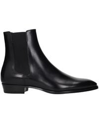 Celine - Leather Ankle Boots - Lyst