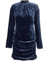 ROTATE BIRGER CHRISTENSEN - Mini Dress With High Neck And Rear Zip Closure - Lyst