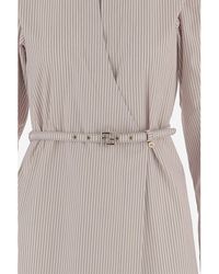 Fendi - Cotton Dress With Striped Pattern - Lyst