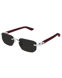 Cartier - Cartier Eyewear Ct0622S Rimless Metal Frame Sunglasses - Lyst