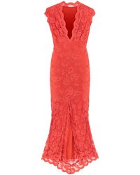 Balensi - Strapless Lace Dress Polyamide - Lyst