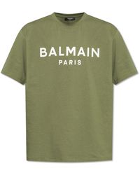 Balmain - T-Shirt With Logo - Lyst