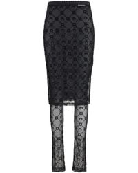 Marine Serre - Moonogram Mesh Flock Pant-Skirt Recycled Polyamide; Elastane - Lyst