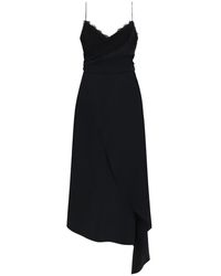 Moschino - Midi Dress With Lace - Lyst