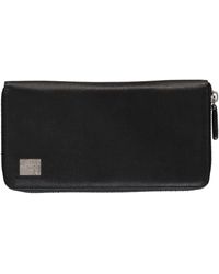 Versace - Leather Zip Around Wallet - Lyst