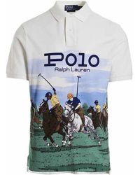 Polo Ralph Lauren Print Polo Shirt - Blue