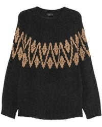 Dondup - Intarsia-Knit Raglan-Sleeve Sweater - Lyst