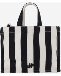 Patou - Small Cotton Canvas Tote Bag, Shoulder - Lyst