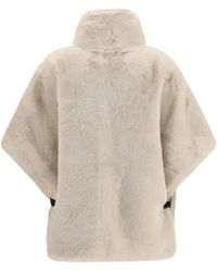 Pinko - Faux Fur Jacket With Buckle Detail Polyester - Lyst