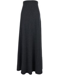Balenciaga - Flared Skirt With Pleated Details And Elastic Ribbed Waist - Lyst