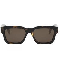 Fendi - Sunglasses Square Full Rim, Dark Havana Frame And Lens Fe40107I52E - Lyst