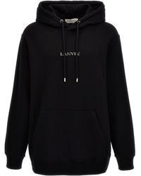 Lanvin - Logo Embroidery Hoodie Sweatshirt - Lyst