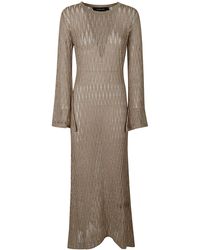 FEDERICA TOSI - See Through Long-Sleeved Dress - Lyst