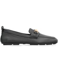 Versace - Pebbled Calfskin Driver Loafers Calfskin; Goatskin - Lyst