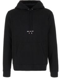 Saint Laurent - Regular Fit Cotton Hoodie - Lyst