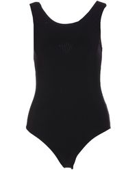 Dolce & Gabbana - Swimsuit With Branded Criss-Cross Straps - Lyst