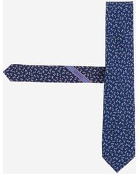 Ferragamo - Silk Tie With Patterned Design Ties & Bow - Lyst