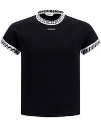 Versace - Knit T-Shirt Cotton; Polyamide; Elastane T-Shirts - Lyst