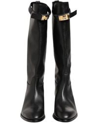 Dolce & Gabbana - Kneehigh Leather Boots Block Heel - Lyst