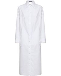 Balenciaga - Poplin Draped Back Shirt Dress - Lyst