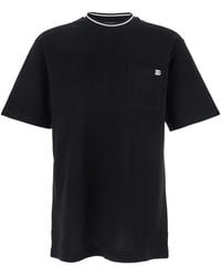 Dolce & Gabbana - Crewneck T-Shirt With Logo Embroidery On The Front - Lyst
