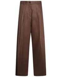 Nine:inthe:morning - Dark Linen Pants - Lyst